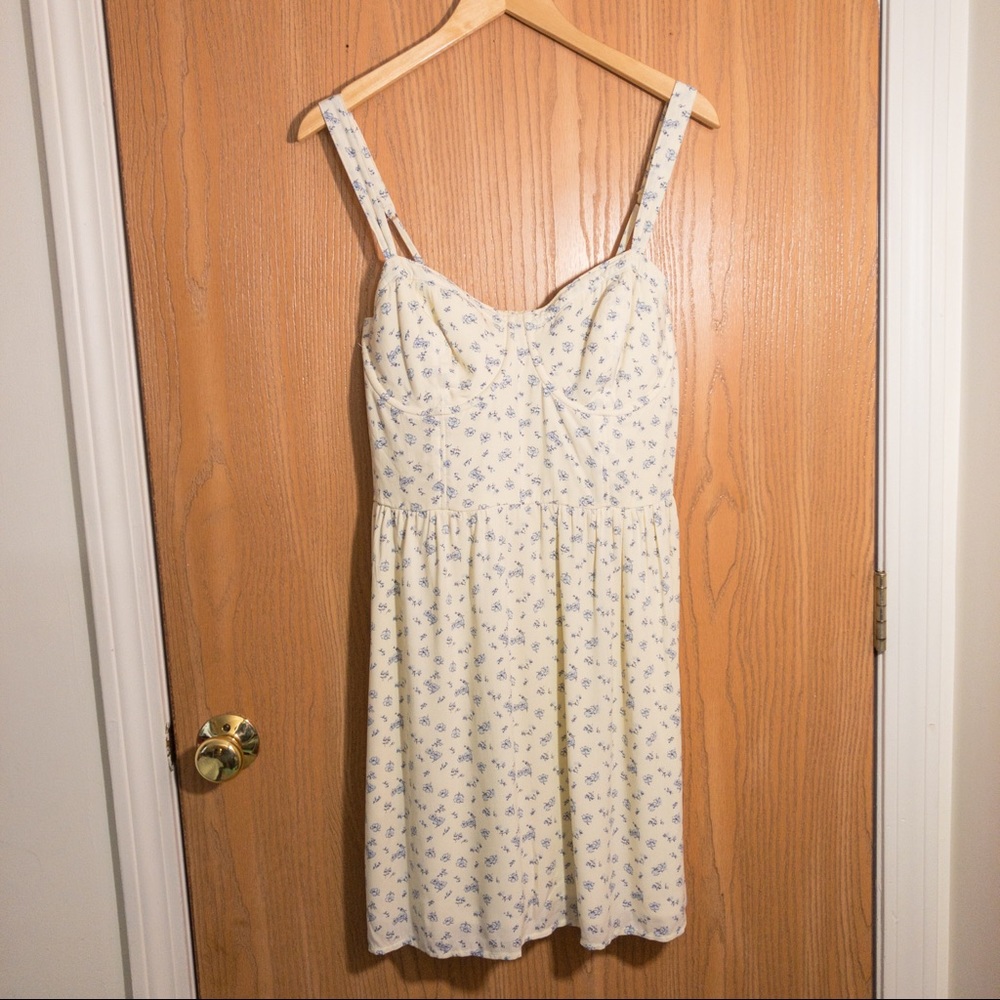 Abercrombie & Fitch Sleeveless Dress Blue Floral Print